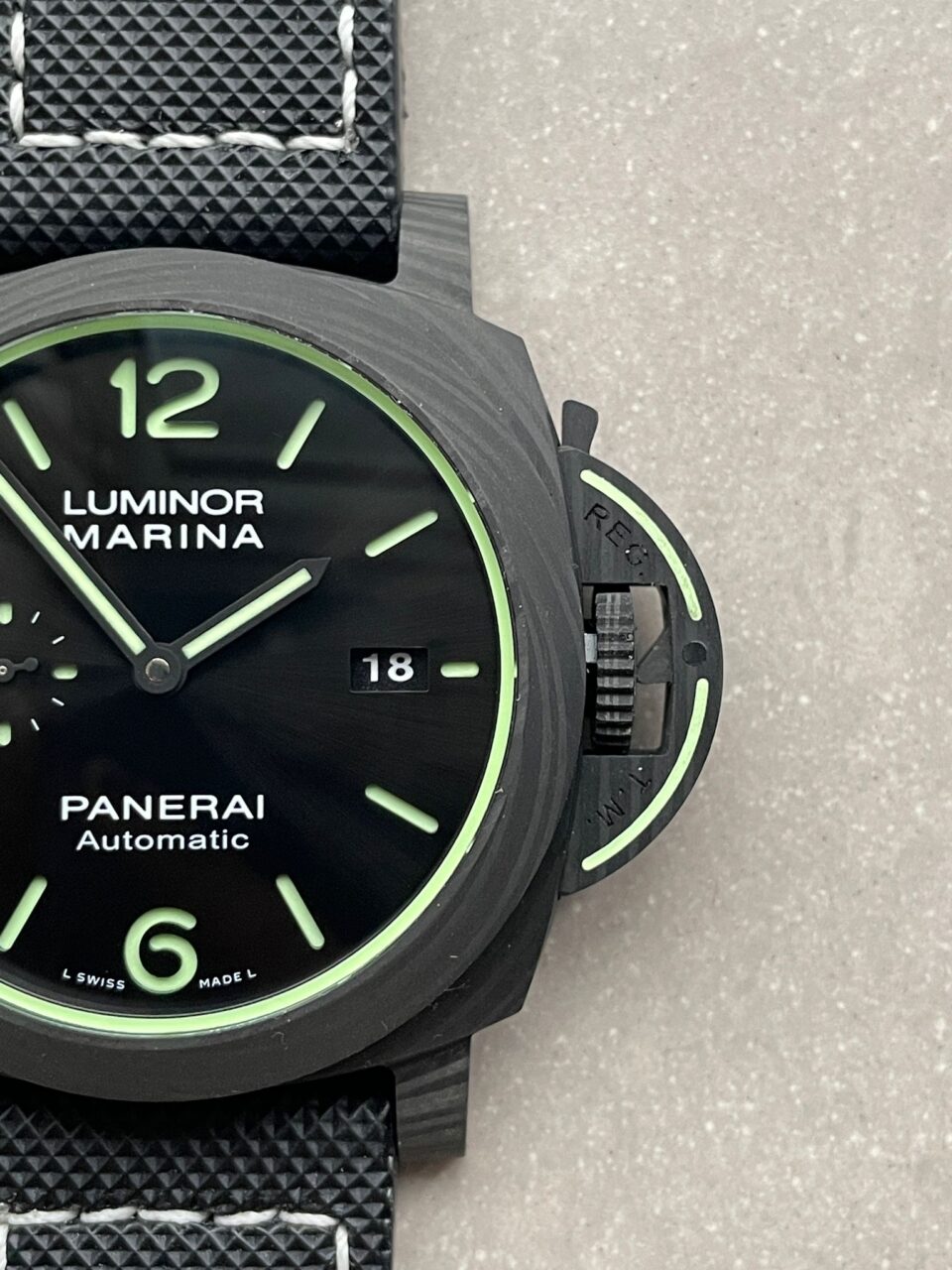 PAM1118 Luminor Marina “Luminous Trilogy” VSF 1:1 Best Edition on Black Sportech Strap P.9010 - Image 16