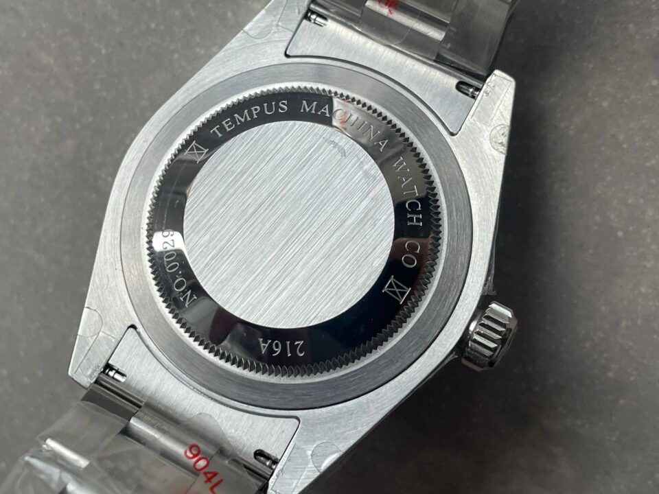 Submariner "Tempus Machine Red Depth 216A" 904L SS Black Dial on SS Oyster Bracelet GMF 3130 - Image 9