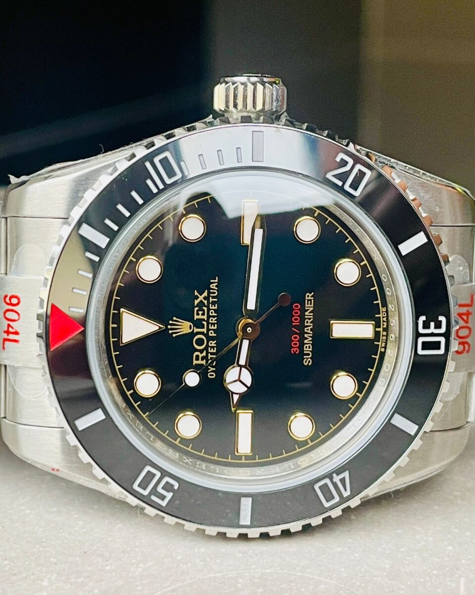 Submariner "Tempus Machine Red Depth 216A" 904L SS Black Dial on SS Oyster Bracelet GMF 3130 - Image 6