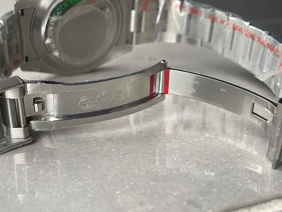 Submariner "Tempus Machine Red Depth 216A" 904L SS Black Dial on SS Oyster Bracelet GMF 3130 - Image 14