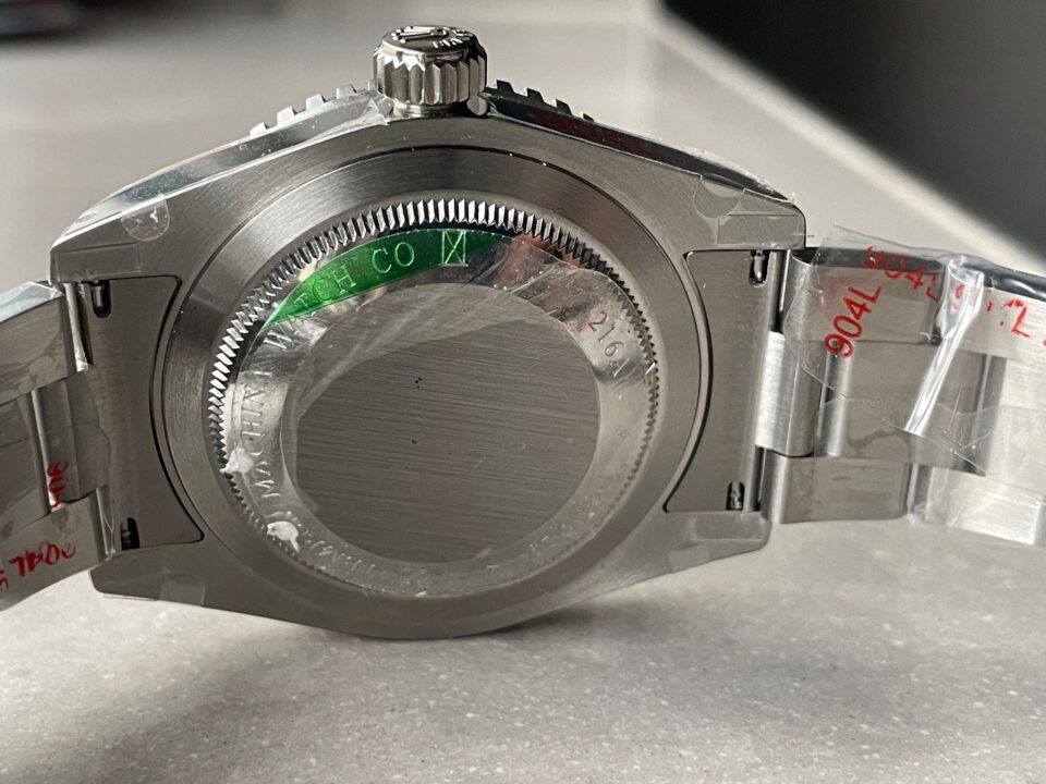 Submariner "Tempus Machine Red Depth 216A" 904L SS Black Dial on SS Oyster Bracelet GMF 3130 - Image 10