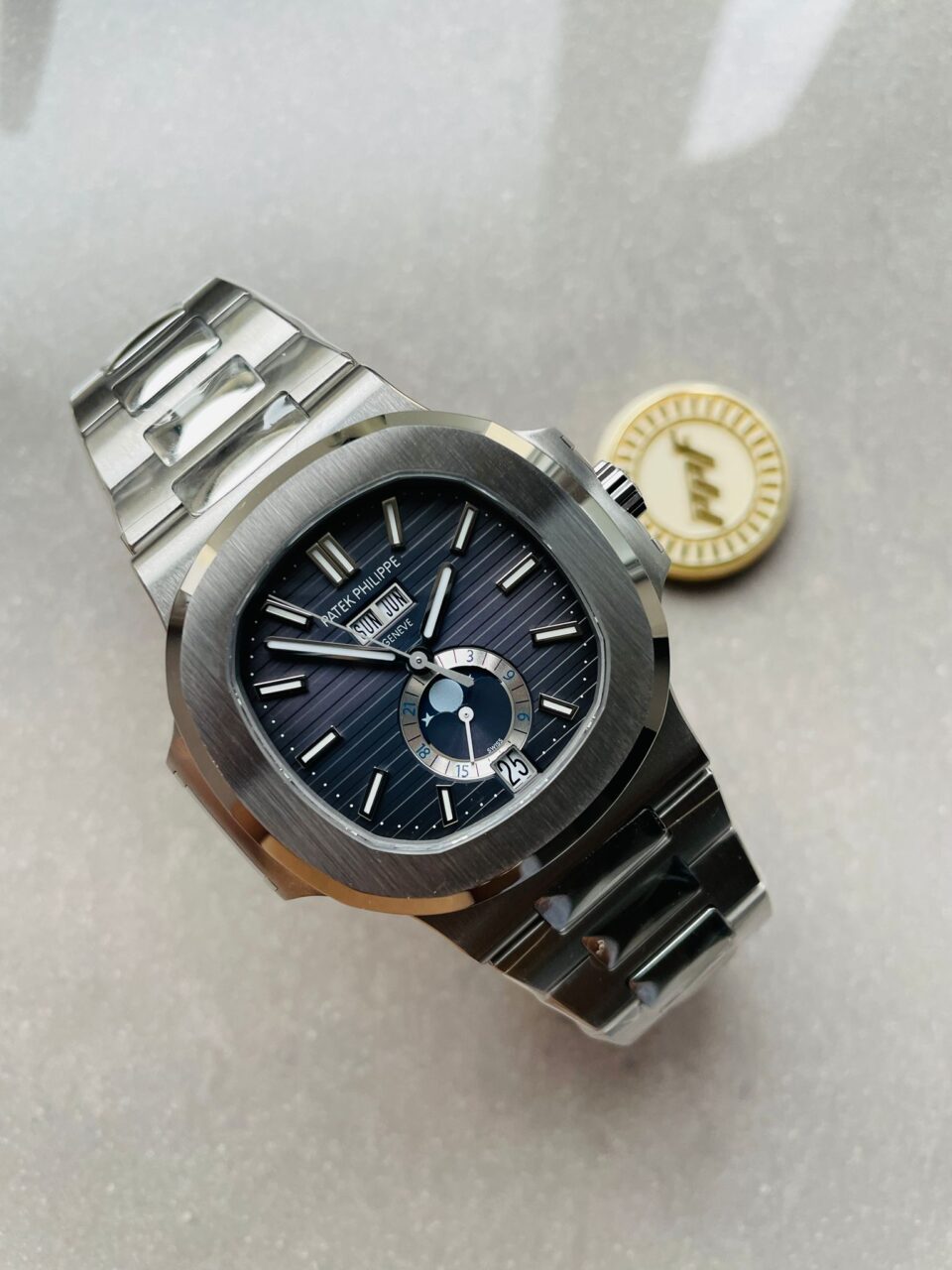 Patek Philippe Nautilus 5726 Full Function Moonphase PPF 1:1 Best Blue Dial A324 - Image 6