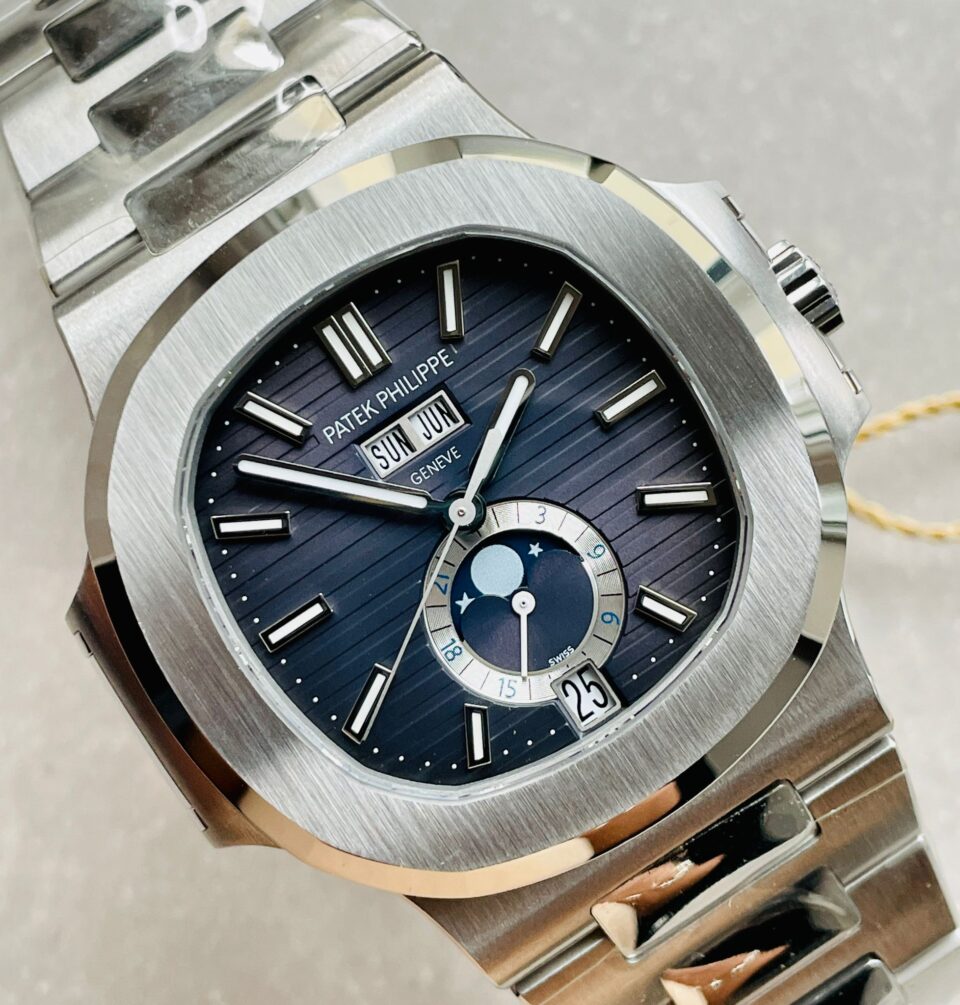 Patek Philippe Nautilus 5726 Full Function Moonphase PPF 1:1 Best Blue Dial A324 - Image 5