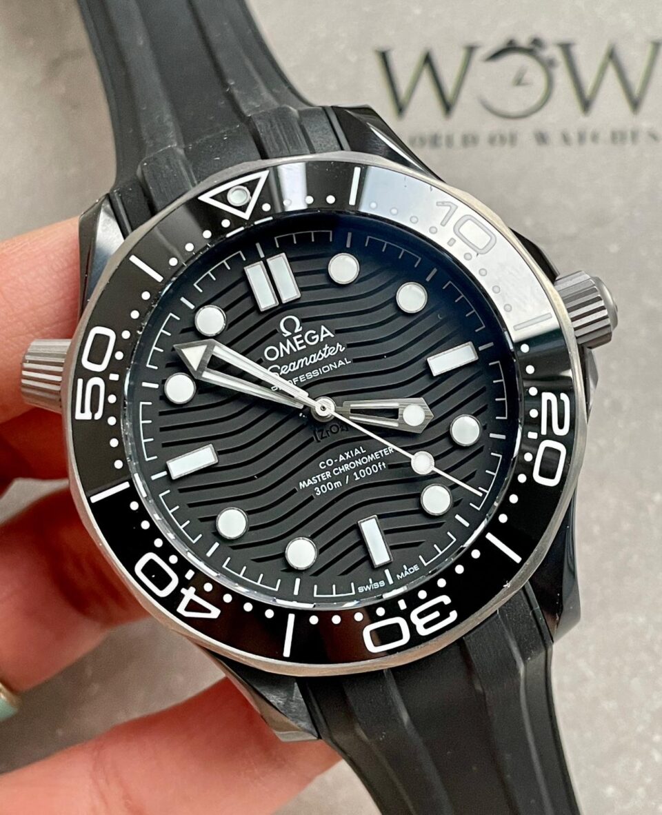 Seamaster Diver 300M 43.5mm VSF 1:1 Best Edition Ceramic Case Black Dial on Black Rubber Strap A8806 - Image 5