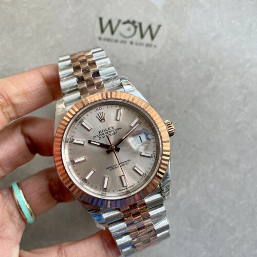 DateJust 41 126331 904L SS/RG VSF 1:1 Best Edition Champagne Gold Dial on Jubilee Bracelet VS3235