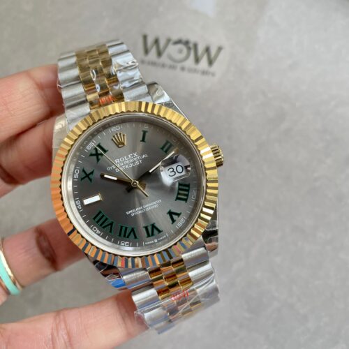 Datejust 41mm 126331 "Wimbledon" 904L RG/SS Grey Dial on RG/SS Jubilee Bracelet with tungsten steel for extra weight GMF V2 VR3235