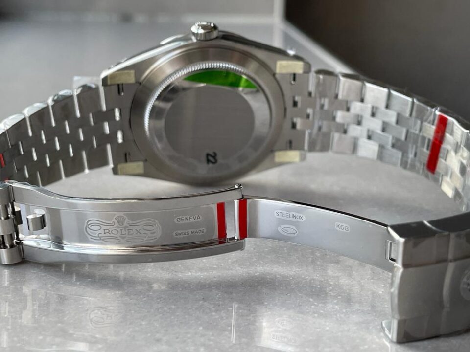 Datejust 41mm 126334 904L SS Fluted Bezel Patterned Green MOTIF Dial on SS Jubilee Bracelet VSF VS3235 Reference R2DJ0190 - Image 11