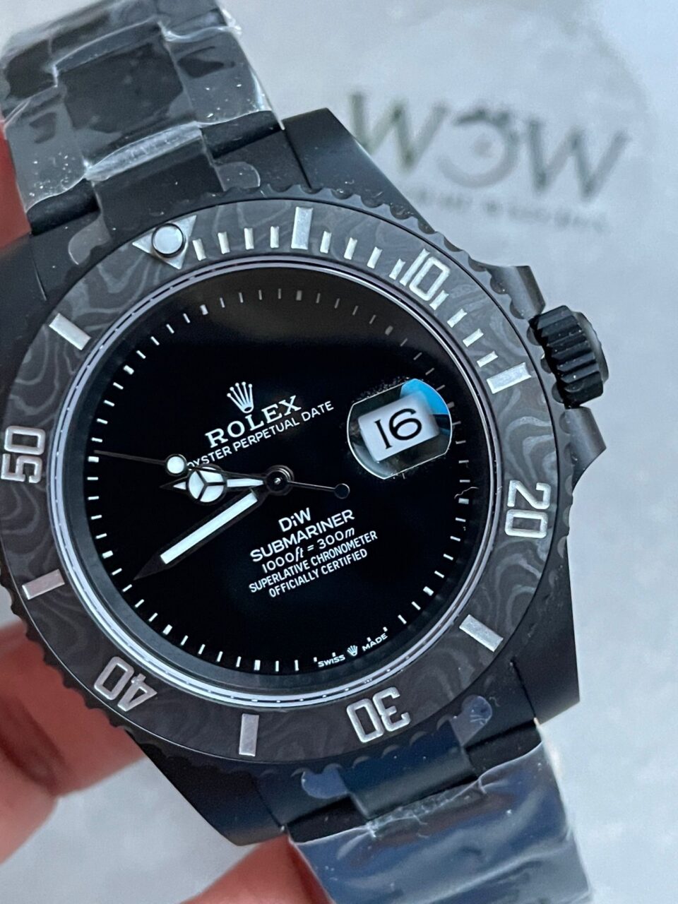 Submariner DiW 904L DLC Graduated Blue Dial on DLC Strap VSF VS3135 - Image 3