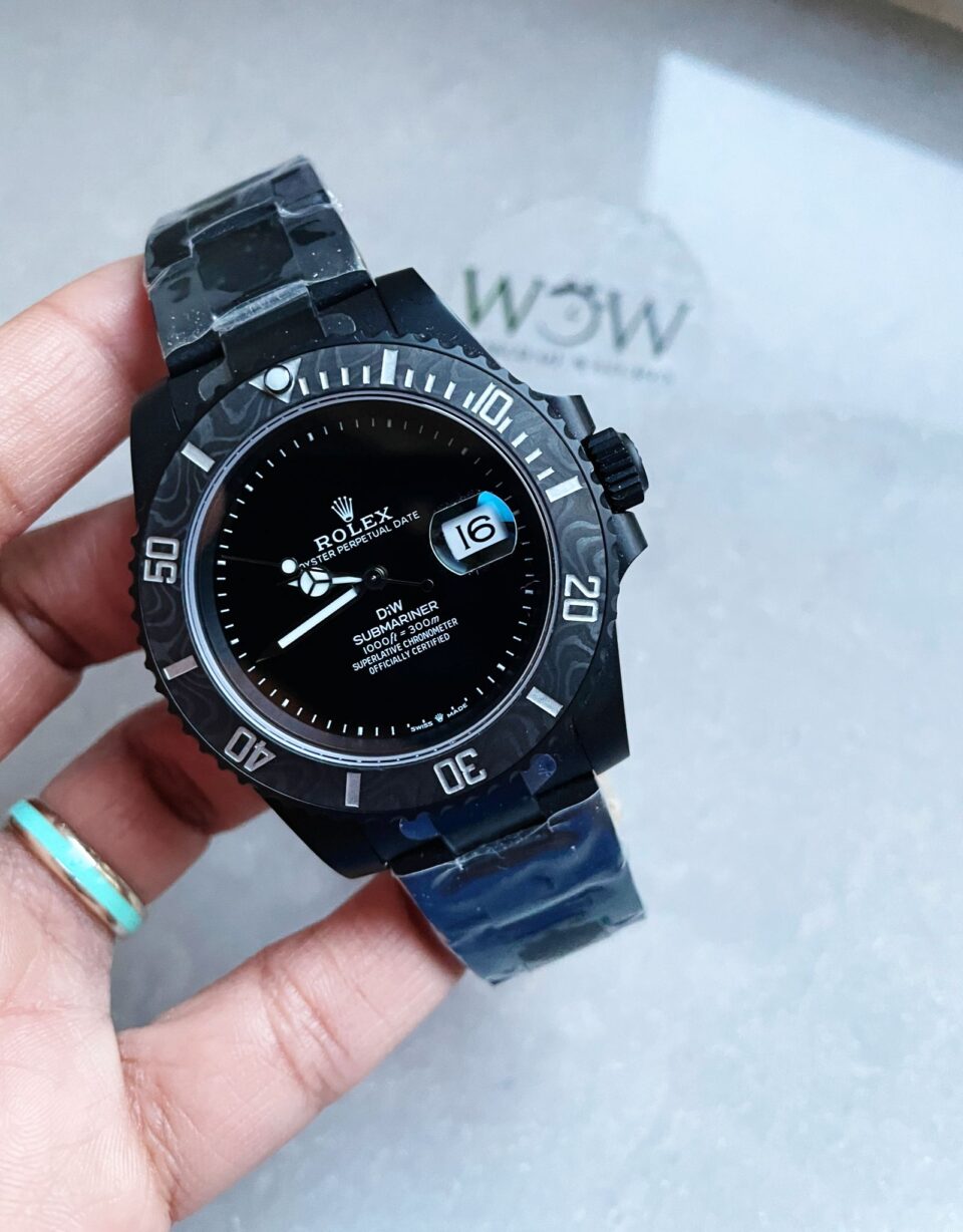 Submariner DiW 904L DLC Graduated Blue Dial on DLC Strap VSF VS3135