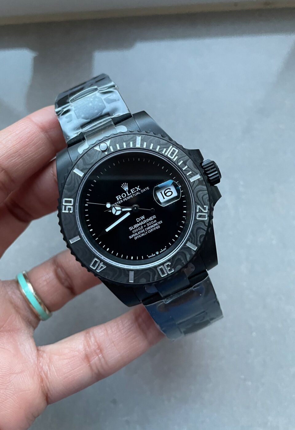 Submariner DiW 904L DLC Graduated Blue Dial on DLC Strap VSF VS3135 - Image 5