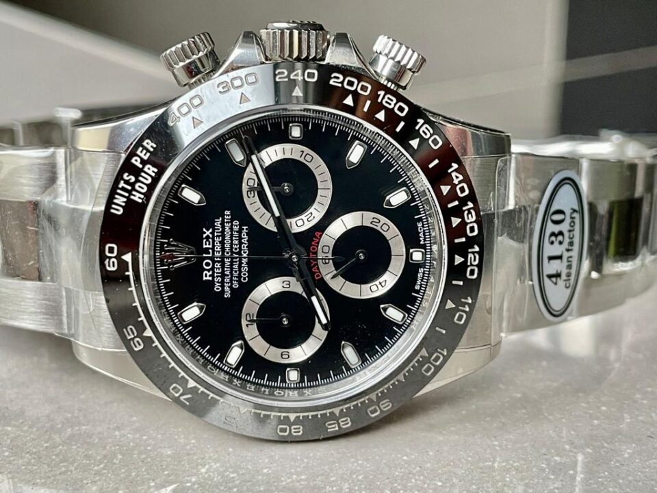 Daytona 116500 1:1 PANDA Best Edition CF 904L SS Case and Bracelet BLACK Dial CLEAN FACTORY - Image 5
