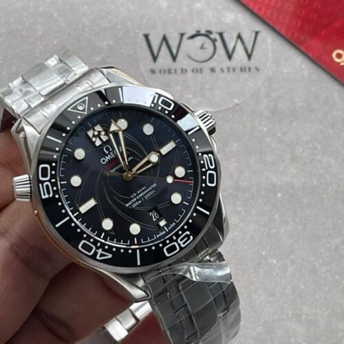 Seamaster Diver 300m Co-Axial Master Chronometer "James Bond 007 " SS Black Dial on SS Bracelet VSF ORF Asia 8800  50TH ANNIVERSARY