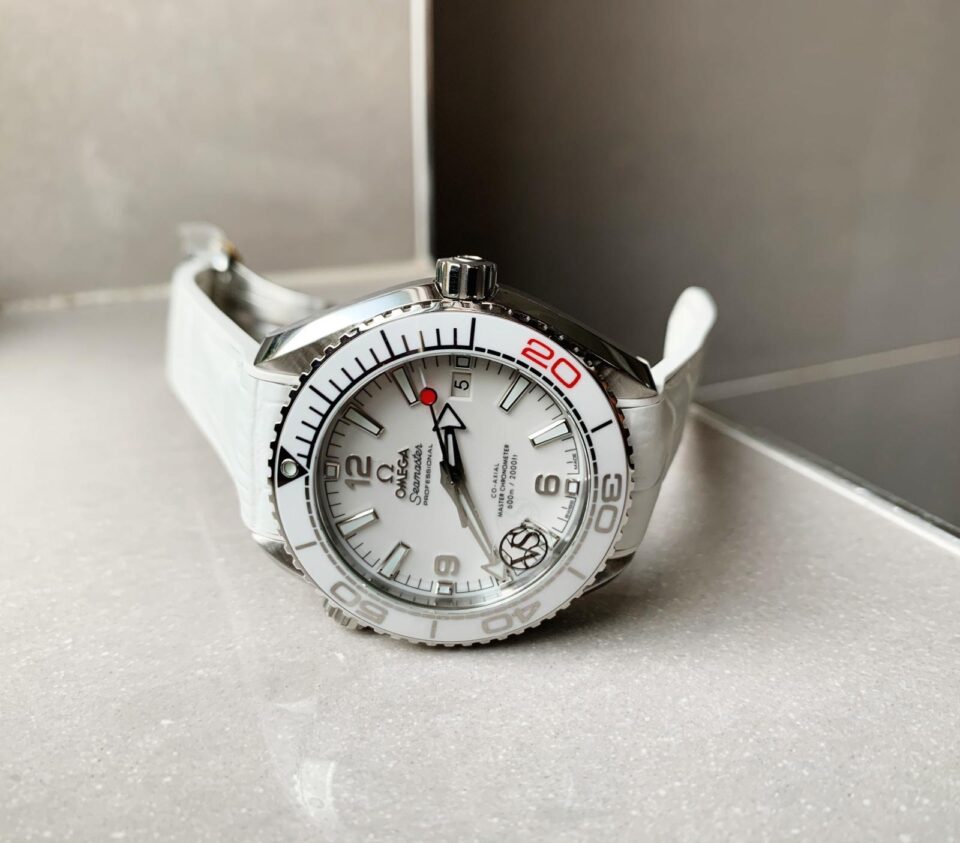 Planet Ocean SEAMASTER 39.5mm Olympic Games SS VSF 1:1 Best Edition White Dial on White Rubber Strap A8800 - Image 4