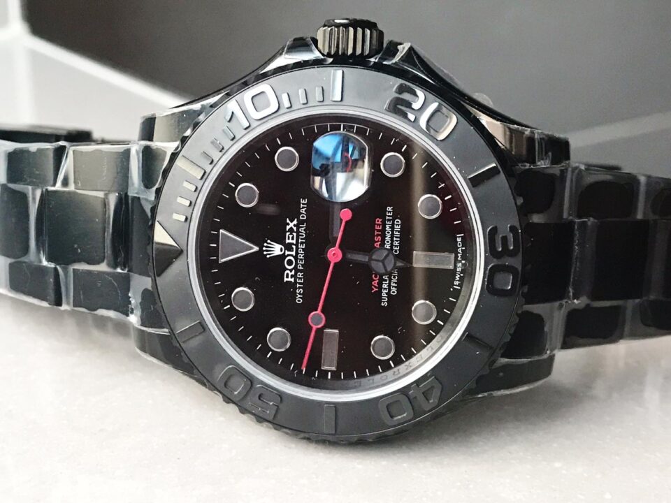 YachtMaster All Black PVD VRF Best Edition Black Dial on PVD Bracelet SA3135 - Image 4
