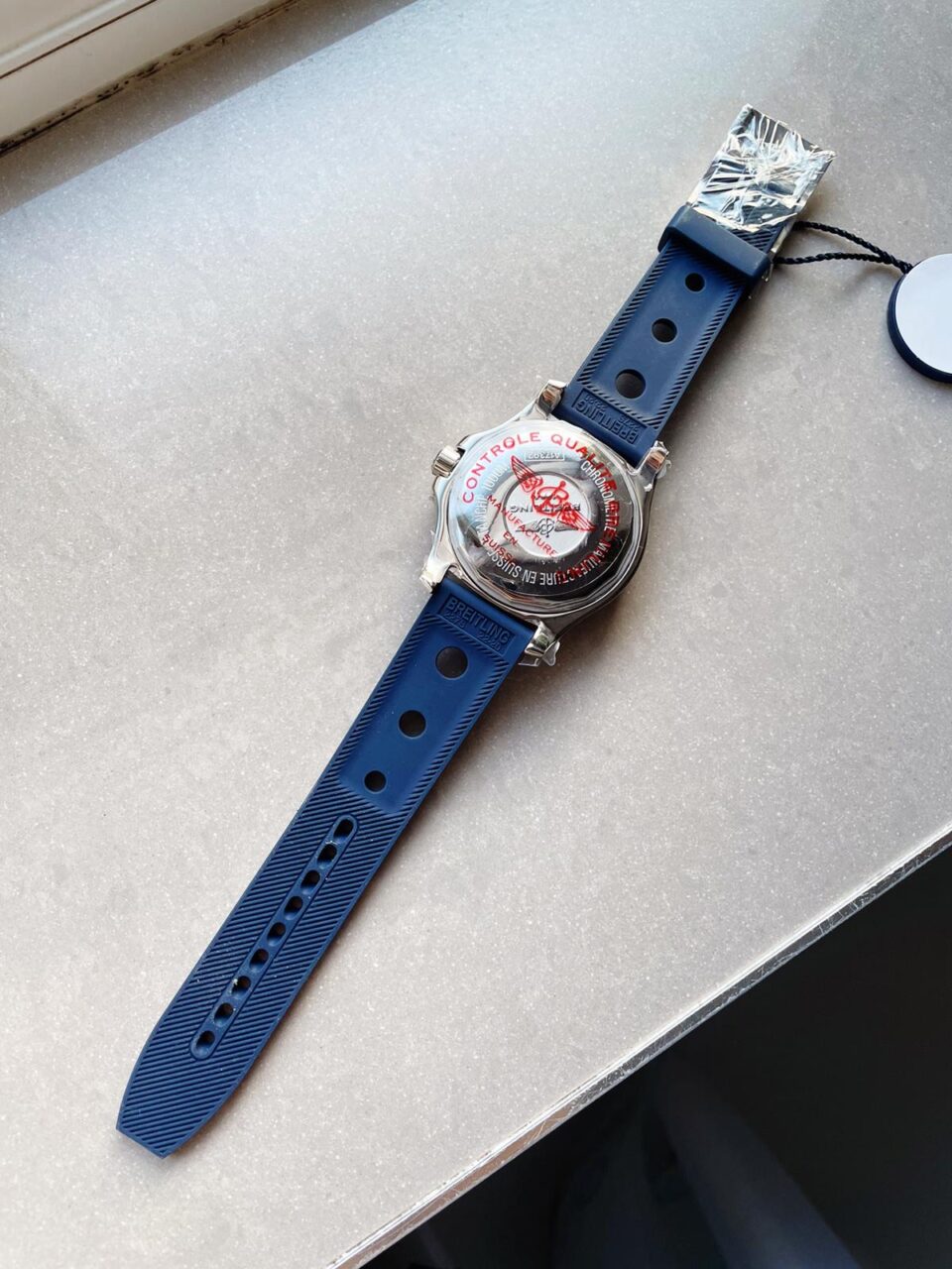 SuperOcean II 44mm GF 1:1 Best Edition Blue Dial on Blue Rubber Strap A2824 - Image 8