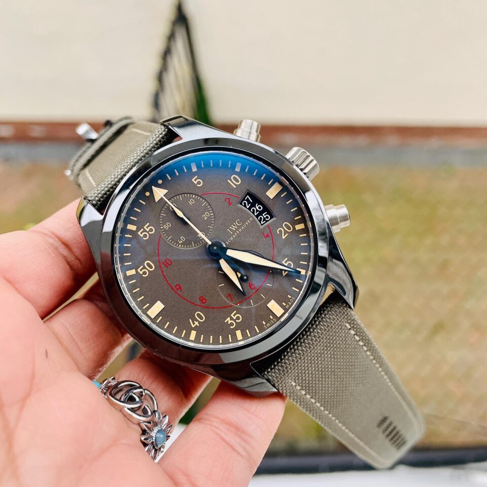 PILOT IW389001 ZF 1:1 BEST EDITION CERAMIC CASE GREEN DIAL ON GREEN NYLON STRAP A7750