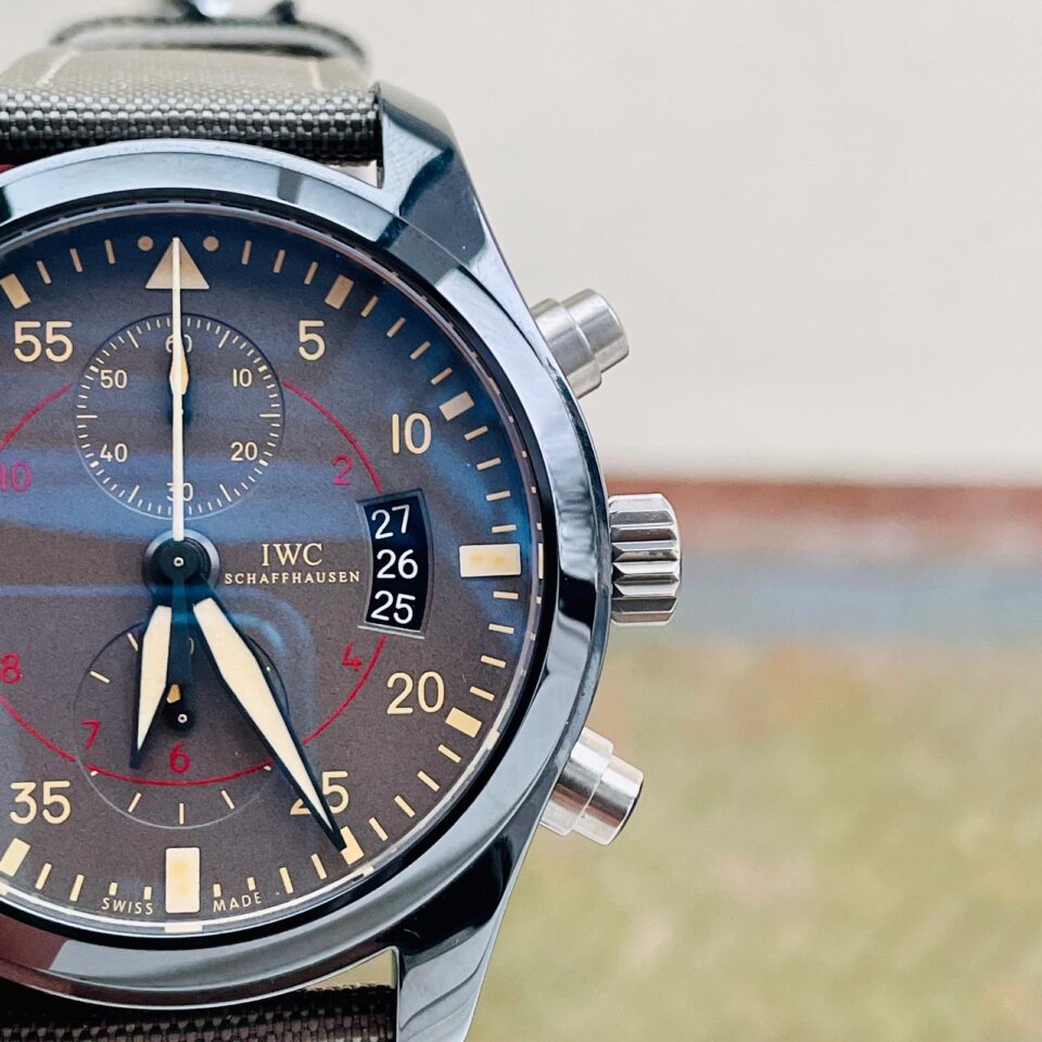 PILOT IW389001 ZF 1:1 BEST EDITION CERAMIC CASE GREEN DIAL ON GREEN NYLON STRAP A7750 - Image 3
