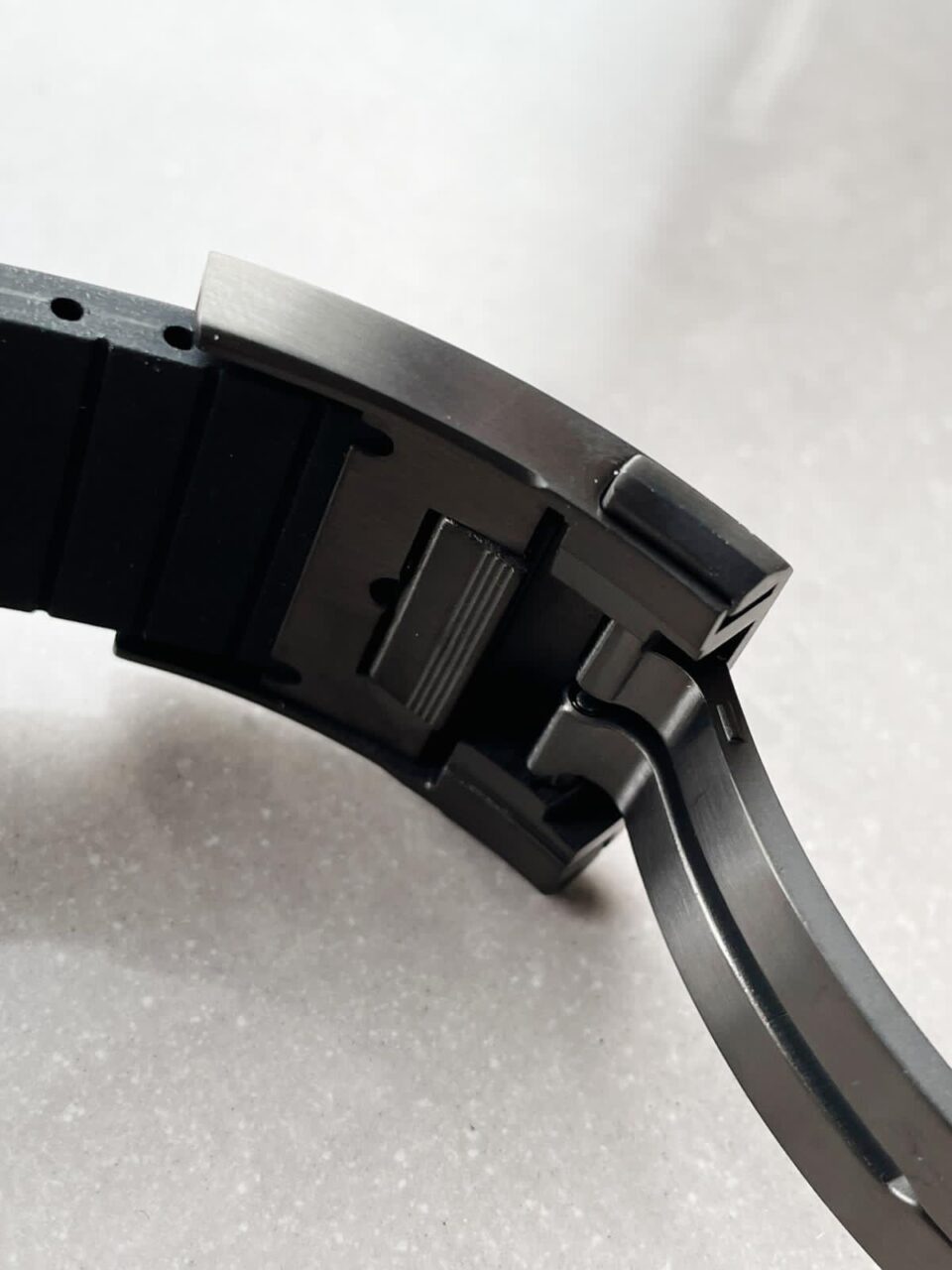Chronomat 44mm Blacksteel GF 1:1 Special Edition Black Dial on Black Rubber Strap A7750 - Image 9