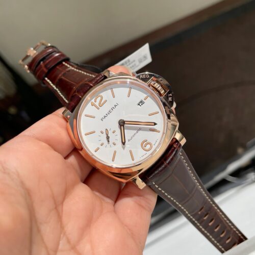 PAM1042 Luminor Due RG VSF Best Edition White Dial on Brown Leather Strap