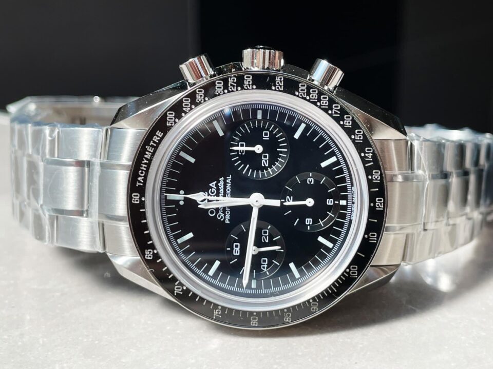 Speedmaster MoonWatch SS Sapphire Crystal Black Dial on SS Bracelet Manual Winding Chrono Movement - Image 5
