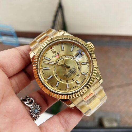 Sky-Dweller 326934 SS Noob 1:1 Best Edition Gold Dial on Gold plated SS Bracelet A23J  £330.00