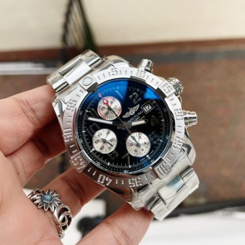 Avenger II Chronograph 43mm SS GF 1:1 Best Edition Gray/White Dial on SS Bracelet A7750