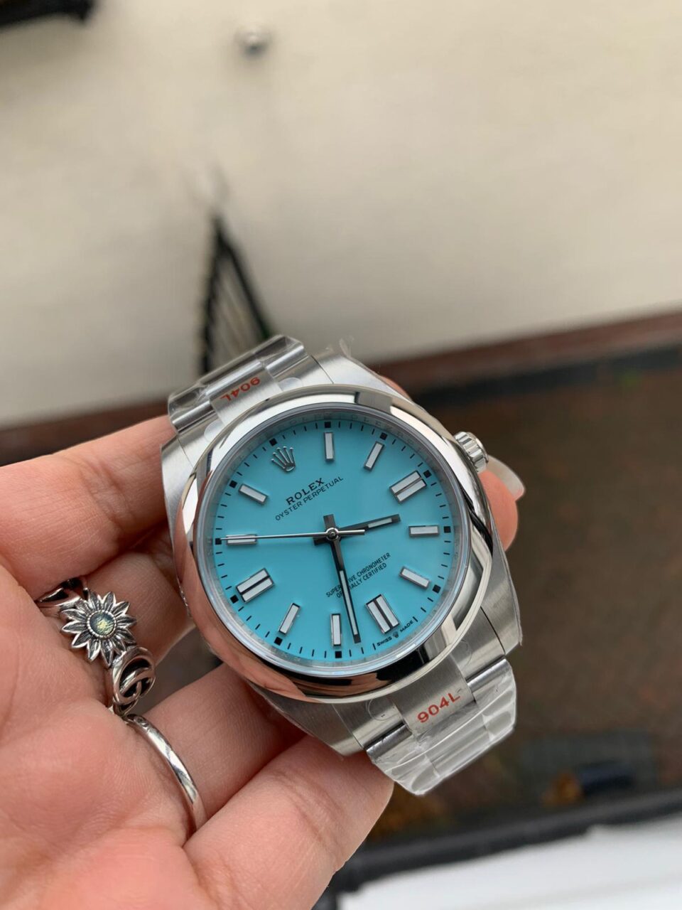 OYSTER PERPETUAL EW FACTORY TURQUOISE DIAL 41MM Asian 3230 automatic movement