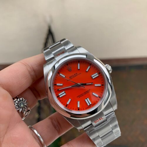 OYSTER PERPETUAL EW FACTORY CORAL RED DIAL 41MM Asian 3230 automatic movement