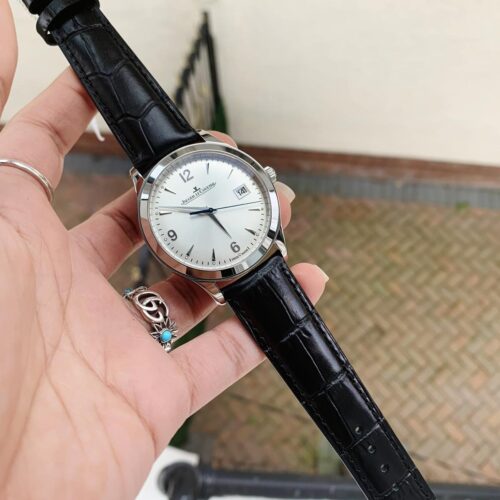 Master Grande Ultra Thin 1548420 SS ZF 1:1 Best Edition White Dial on Black Leather Strap A899/1