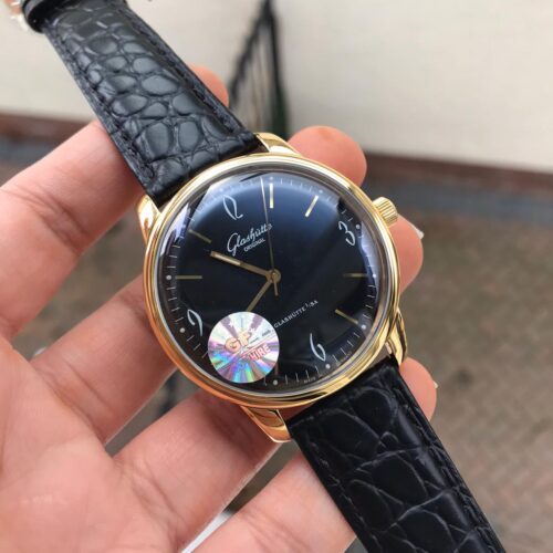 Senator Automatic GF SS Black Dial on Black Leather Strap A3959