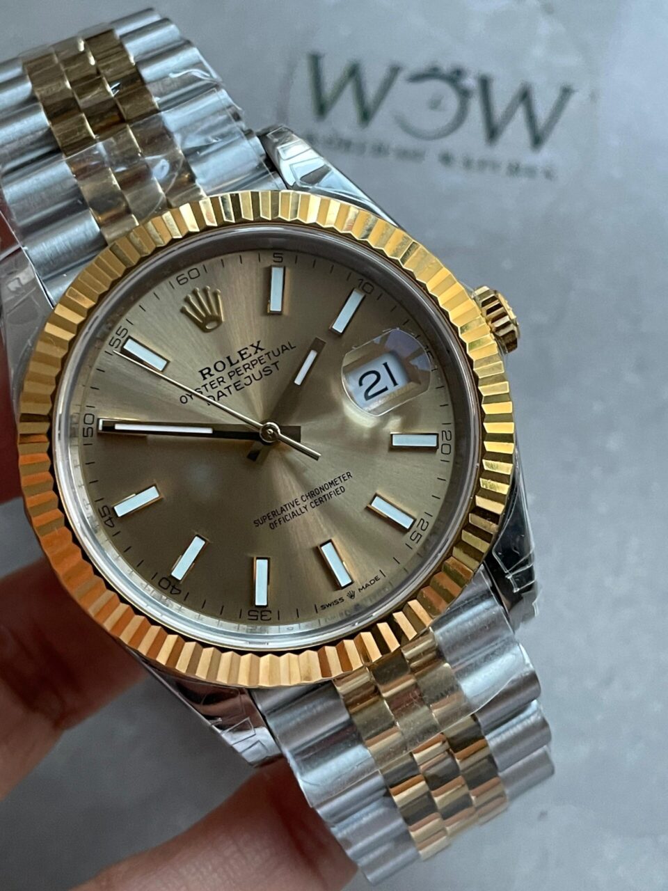 VSF Datejust 41mm 126333 904L YG/SS Fluted Bezel Gold Dial on YG/SS Jubilee Bracelet VS3235 - Image 5
