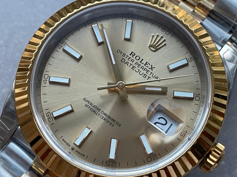 VSF Datejust 41mm 126333 904L YG/SS Fluted Bezel Gold Dial on YG/SS Jubilee Bracelet VS3235 - Image 3