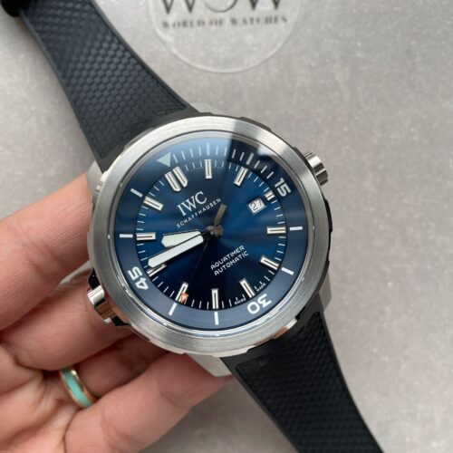 Aquatimer SS IW3290 V6SF 1:1 Best Edition Blue Dial on rubber Bracelet A2892
