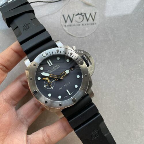PAM1323 Y GMT VSF 1:1 Best Edition Dark Gray Dial on Black Rubber Strap P9011