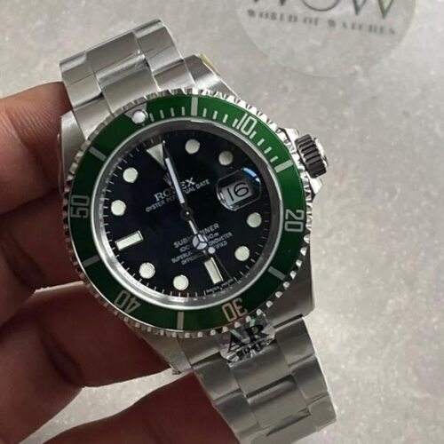 Submariner “Kermit” 16610LV 904L SS Black Dial on SS Bracelet ARF SH3135