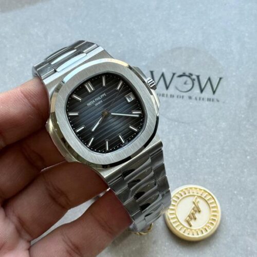 Nautilus 5811/1G PPF 1:1 Best Edition Grey Textured Dial on SS Bracelet Asian Cal.26-330CS