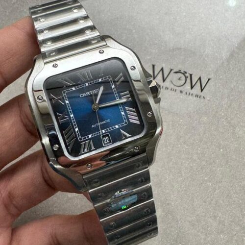 Santos de Cartier 40mm 2018 BVF 1:1 Best Edition Blue Dial on SS SmartLinks Bracelet MIYOTA 9015