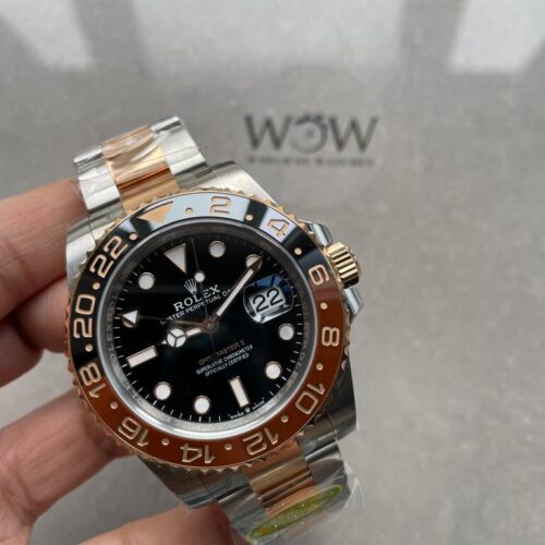 GMT-Master II 126711 CHNR Black/Brown Ceramic Rootbeer Clean Factory Best Edition on SS/RG Bracelet DD3285 CHS
