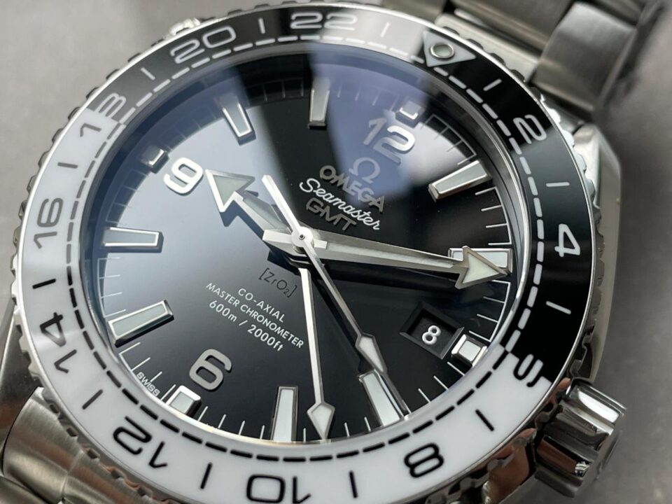 VSF Planet Ocean 600M ‘Tai Chi’ GMT 43.5mm 1:1 Best Edition Black/White Ceramic Bezel and Dial on SS Bracelet A8906 - Image 9