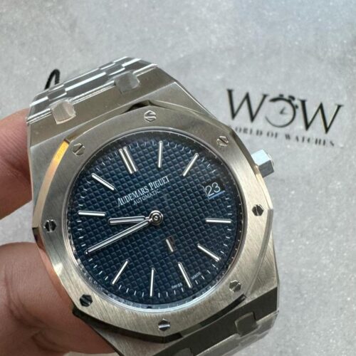 XF Royal Oak "Jumbo" Extra-Thin 39mm 15202 SS Blue Dial on SS Bracelet V2 A2121