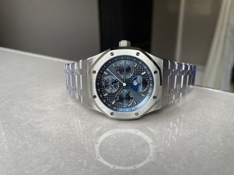 Royal Oak 41mm Perpetual Calendar 26574 SS APSF1:1 Best Edition Blue Dial on SS Bracelet A5134 - Image 8