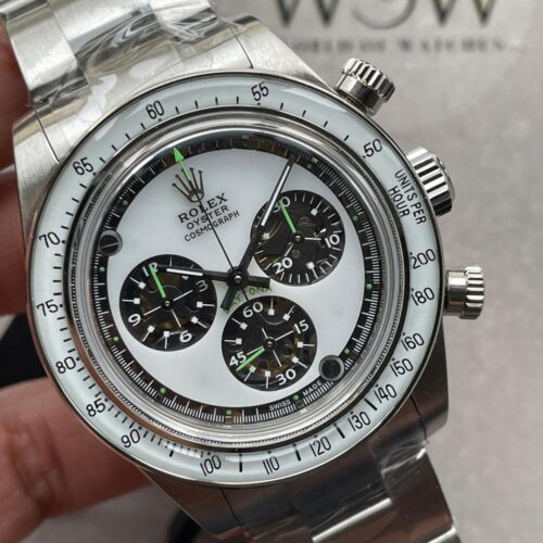 Daytona SS ADGF Best Edition White Skeleton Dial on SS Bracelet SA4130