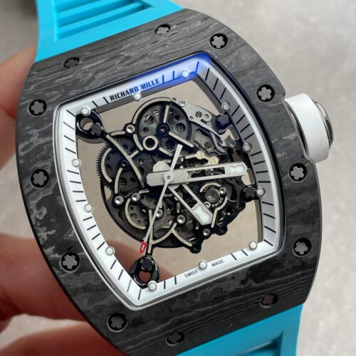 RM055 NTPT ZF 1:1 Best Edition Blue Bezel Blue Crown on Rubber Strap RMUL2