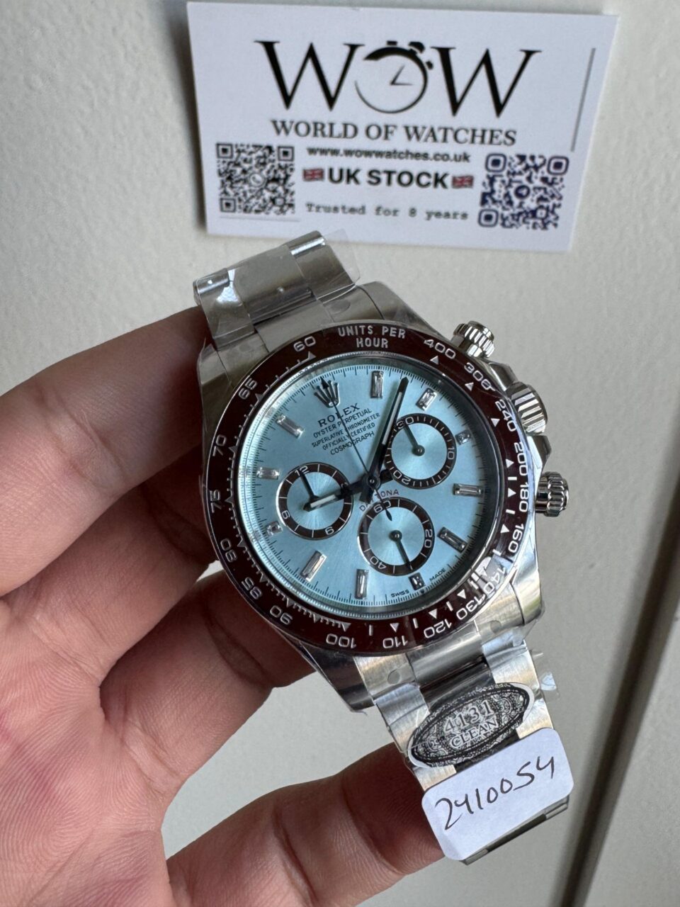 Daytona 126506 904L SS Ice Blue open back on SS Bracelet Clean SH4131 - Image 3