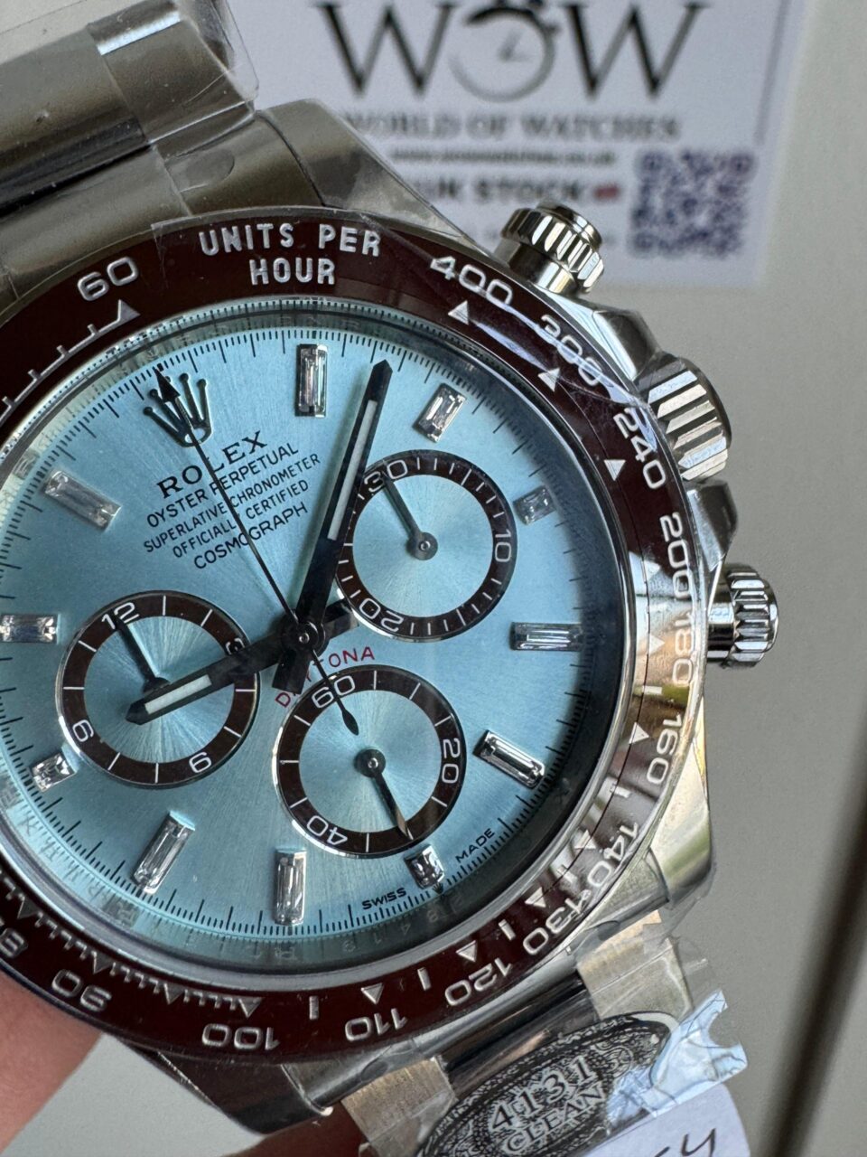 Daytona 126506 904L SS Ice Blue open back on SS Bracelet Clean SH4131 - Image 2