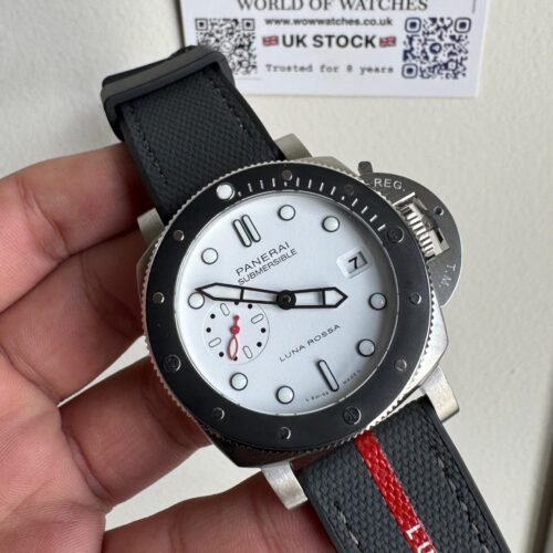 PAM1579 Submersible Luna Rossa 42mm VSF 1:1 Best Edition on Gray Nylon Strap P900