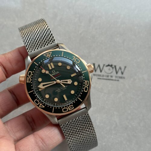 Seamaster 300M Diver Titanium/Bronze VSF 1:1 Best Edition Green Dial on Titanium Mesh Bracelet A8806