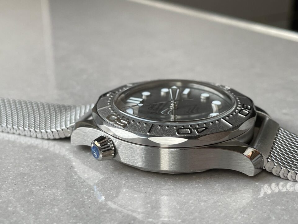 Seamaster 300M 42mm Titanium Bezel SS VSF Best Edition Gray Dial On SS Mesh Bracelet A8806 - Image 11