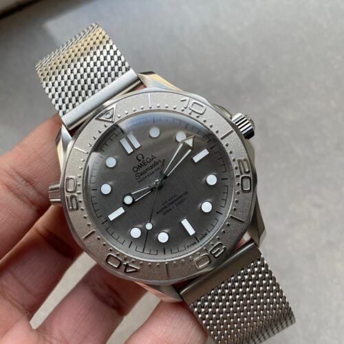 Seamaster 300M 42mm Titanium Bezel SS VSF Best Edition Gray Dial On SS Mesh Bracelet A8806