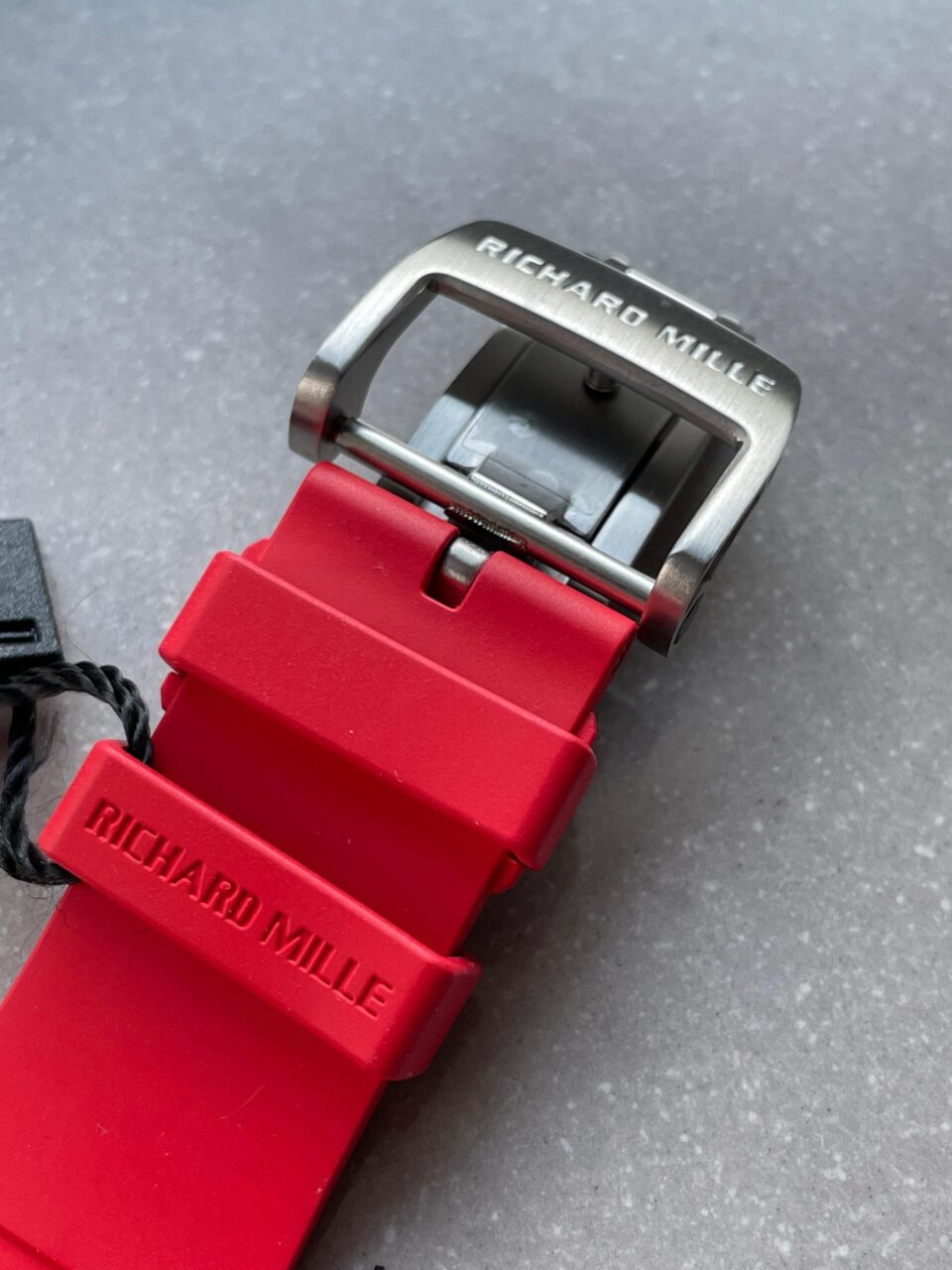 RM11-03 SS KU+F 1:1 Best Edition Crystal Skeleton Dial on Red Rubber Strap A7750 - Image 16